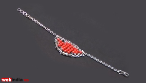 Ruby-Bead chain Bracelet